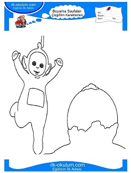 Çocuklar İçin Teletubbies Boyama Sayfaları 